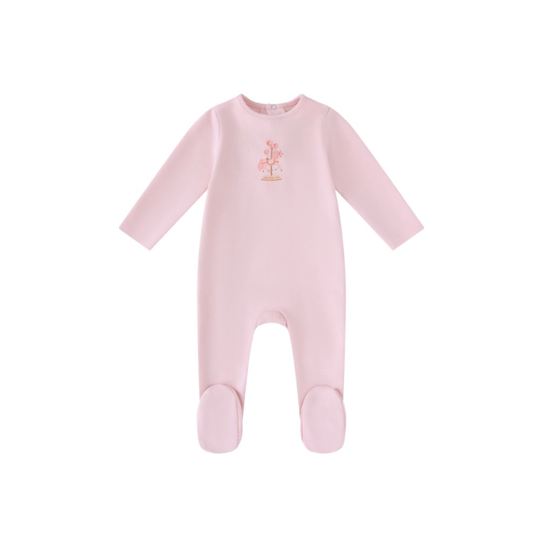 Minilabel Waterprint Carousel Footie - Pink