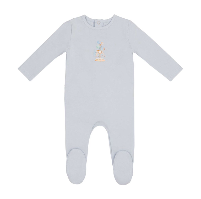 Minilabel Waterprint Carousel Footie - Blue