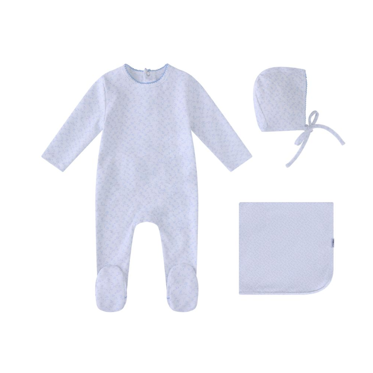 Minilabel All Over Floral Print Layette Set - Boys