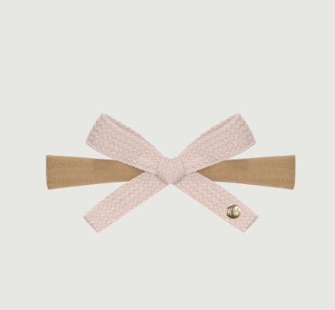 Tis Me Woven Bow Heaband- Nude Pink