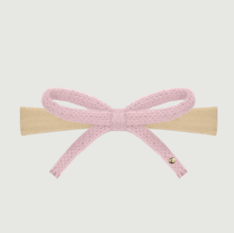 Tis Me Crochet Bow Headband - Baby Pink