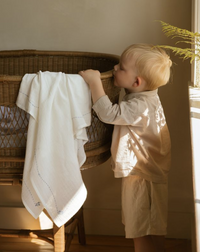 Ferne Embroidered Swaddle - Rocking Horse