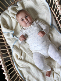 Little Threads Soft Blue Vine Wrap Footie