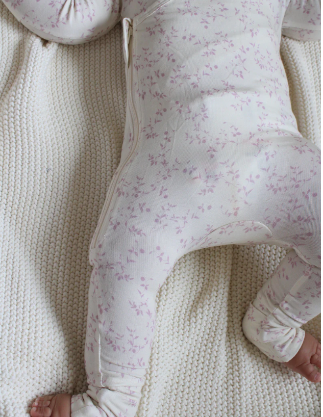Little Threads Blush Vine Wrap Footie