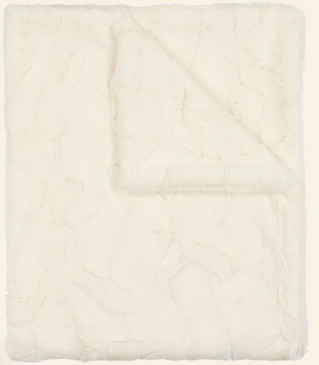 Peluche Lux Fur Blanket Natural Double Sided