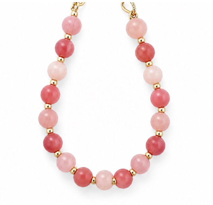 Crytsal Dream Light Pink Marble Beaded Bracelet