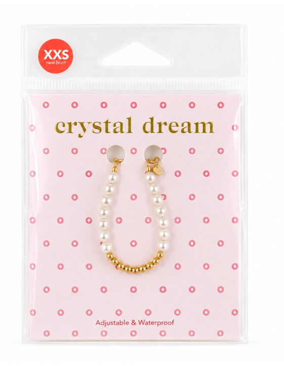 Crystal Dream Ivory Pearl With Gold Beads Bracelet