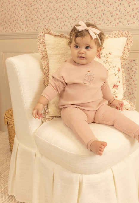 Bee & Dee Kids In Sketch Top & Pants - Caramel
