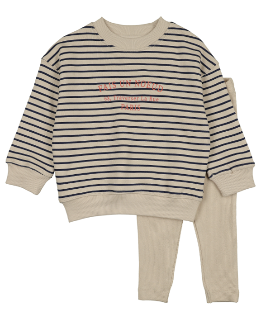 Analogie Bold Boy Stripe Sweatshirt & Pants