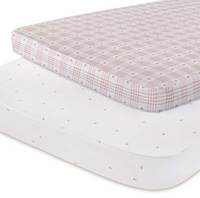 Elys & Co Floral Plaid 2 Pack Waterproof Sheets - Pink