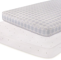 Elys & Co Floral Plaid 2 Pack Waterproof Sheets - Blue