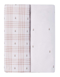 Elys & Co Floral Plaid 2 Pack Waterproof Sheets - Pink