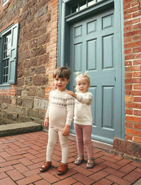 Looms Fair Isle Top & Pants - Taupe