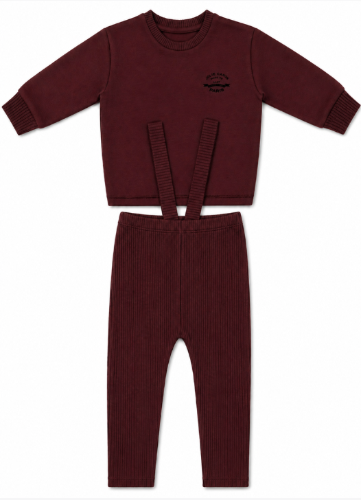 Jolie Capri Paris Top & Pants- Burgundy