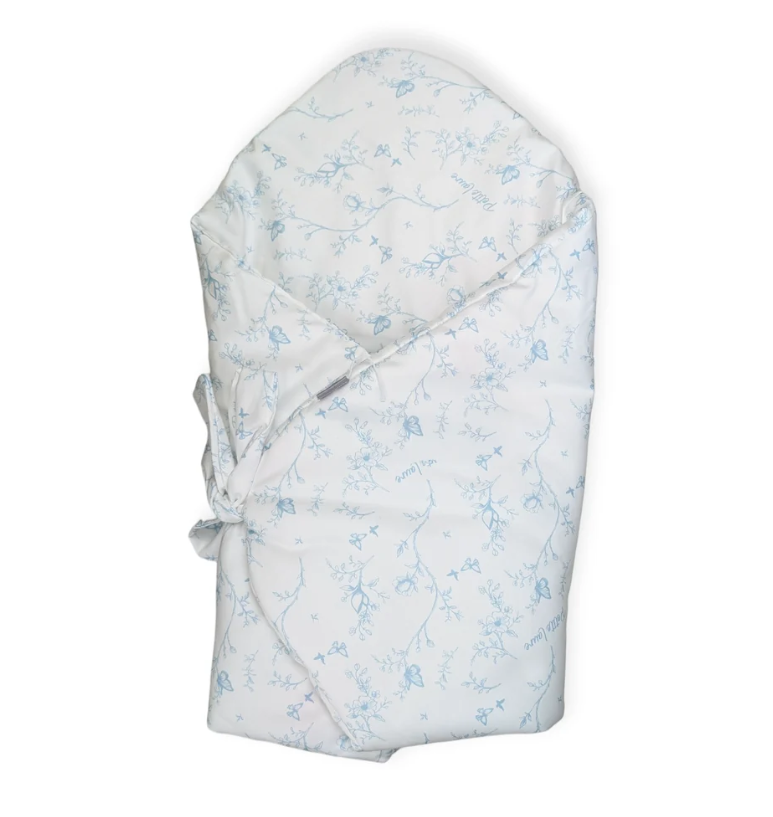 Petite Laure Bow Garden Wrap - Blue