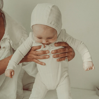 Lovely Littles Printed Footie & Bonnet - Pointelle