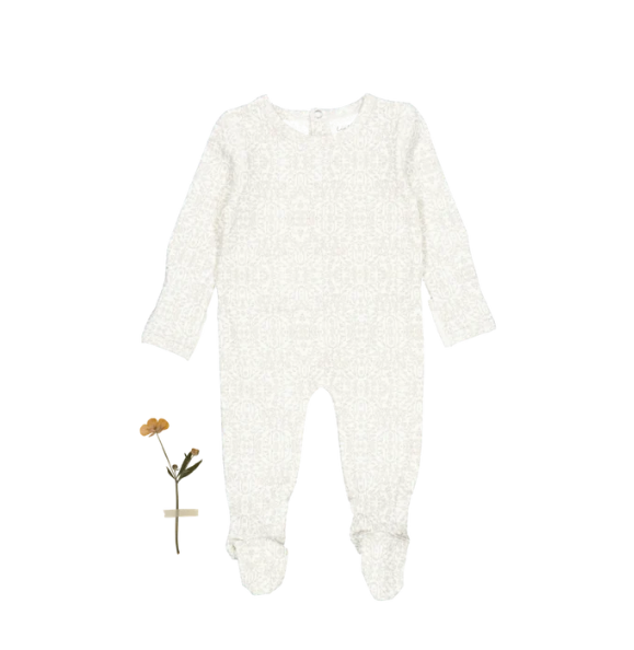 Lovely Littles Printed Footie - Vintage Vines