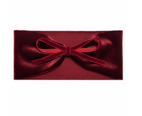 Bandeau Velvet Ribbon Bow Headband - Burgundy