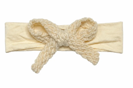 Bandeau Wool Braid Modal Headband - Cream
