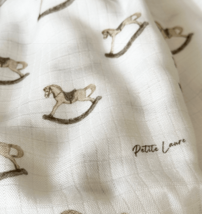 Petite Laure Rocking Horse Burp Cloths