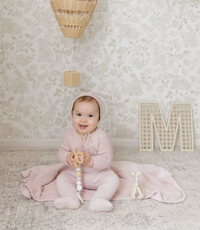 Mon Tresor Mock Footie, Cardigan & Hat Layette Set