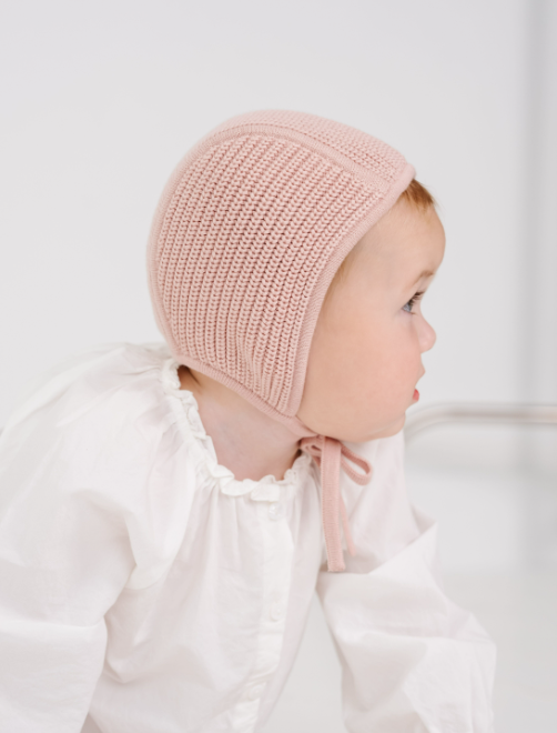 Jacqueline & Jac Chunky Knit Bonnet - Natural White Jacqueline & Jac Chunky Knit Bonnet - Natural White