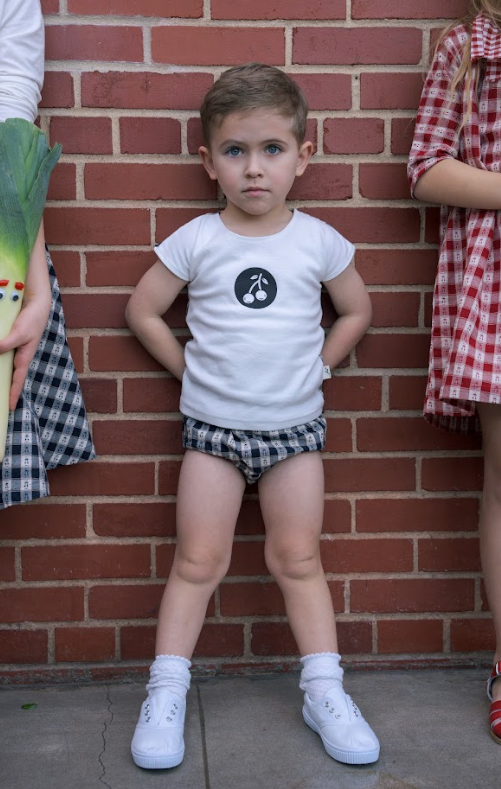 Bondoux Cherry Print Top & Bloomers Set