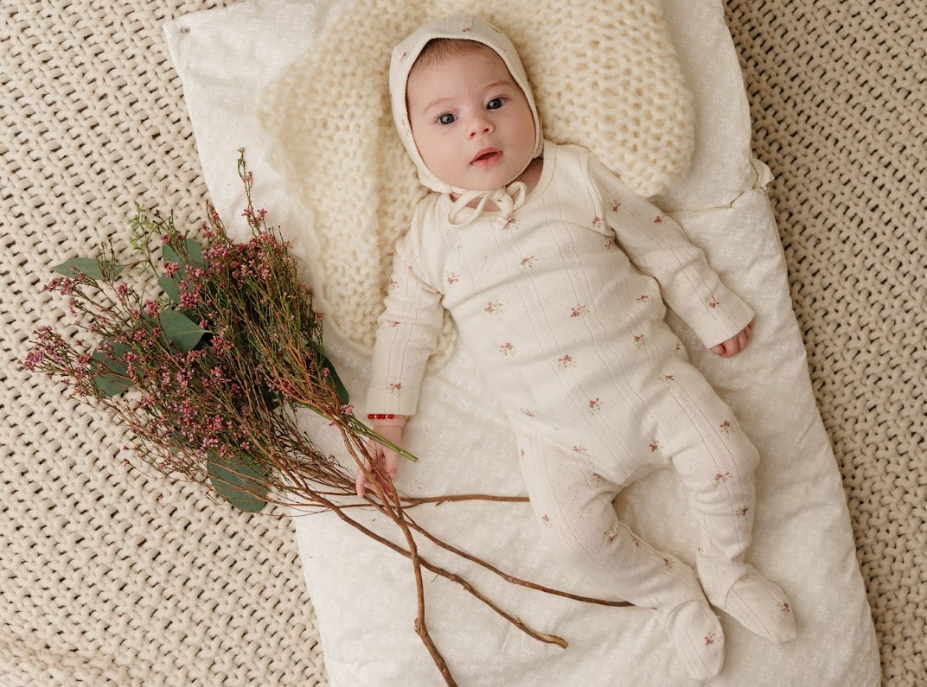 Bonjoy Printed Pointelle Bouquet Layette Set