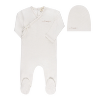 Ely's & Co Amore Pointelle Footie & Beanie