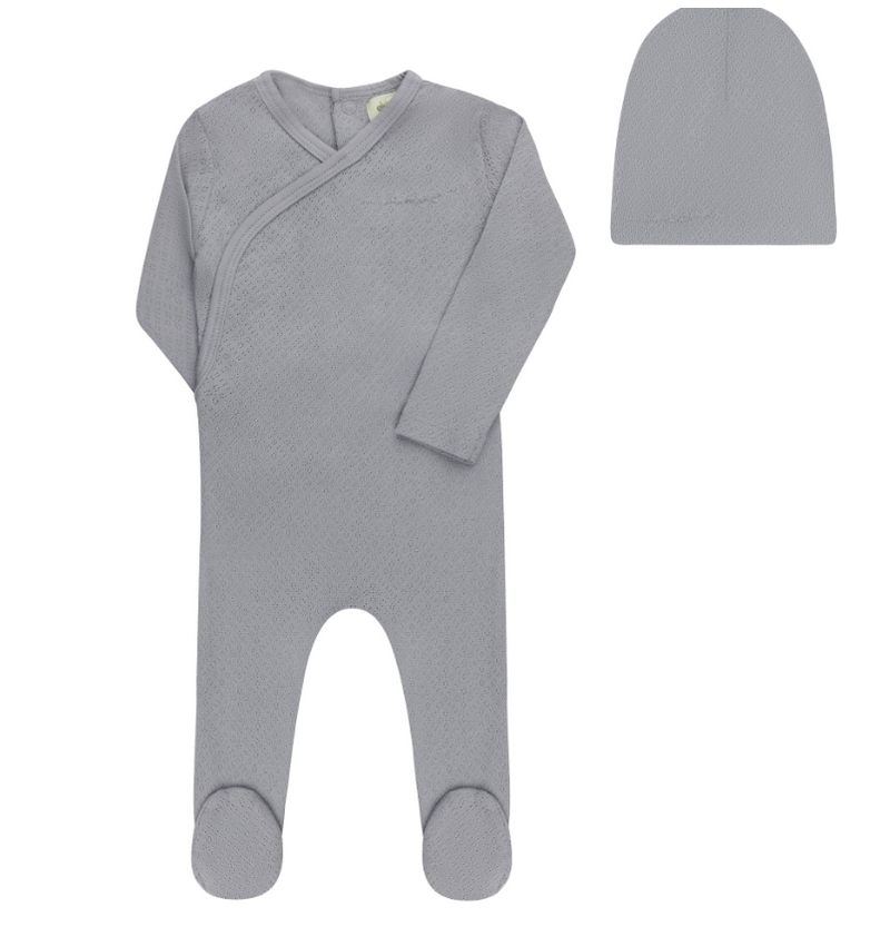 Ely's & Co Amore Pointelle Footie & Beanie