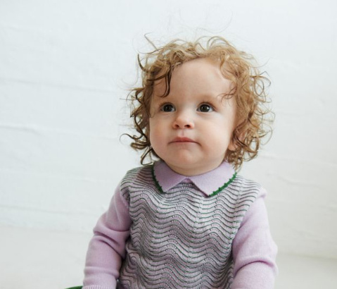 FUB Pointelle Blouse & Ruffle Leggings