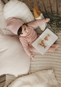 Lilette Velour Bebe Layette Set - Heather Pink