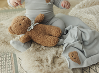 Lilette Bear with Bow - Brown/ Pale Blue