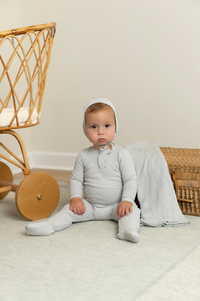 Bee & Dee Dainty Rope Pointelle Layette Set - London Fog