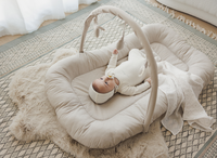 Lilette Pointelle Graphic Footie - Cream/Blue Crown