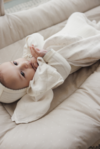 Lilette Pointelle Graphic Layette Set - Cream/Blue Crown