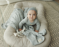 Lilette Pointelle Emblem Layette Set - Light Blue