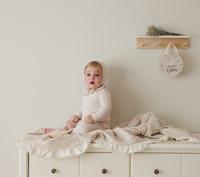 Lilette Fine Pointelle Collar Layette Set - Petal Ruffle
