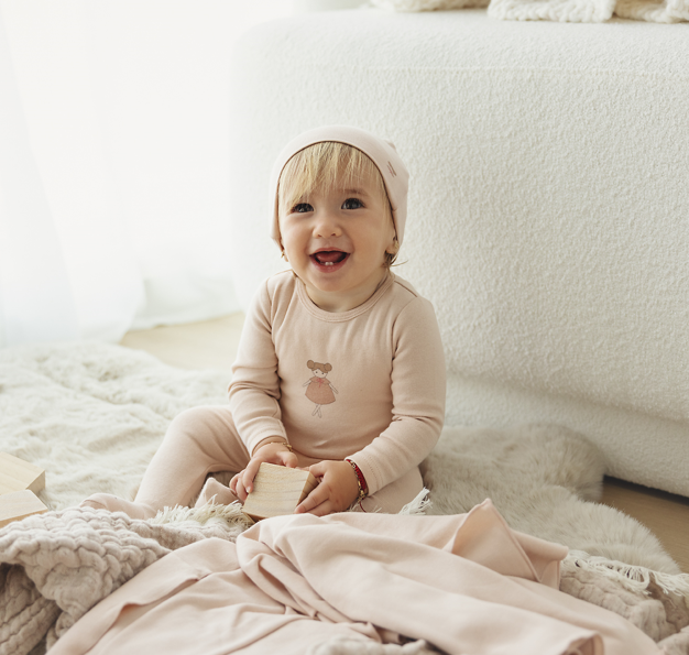 Lilette Graphic Layette set - Dusty Pink