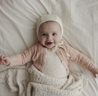 Lilette Leaf Trail Footie & Hat - Cream/Pink