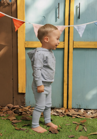 Bondoux Blue Car Print Hood & Leggings