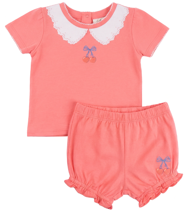 Lola Pink Centered Cherry  Top & Pants