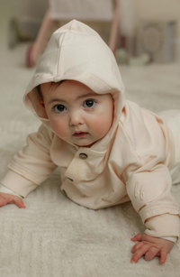 Little Fragile Solid Hooded Jacket- Blush