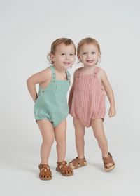 FYI Striped Overall-Green/White