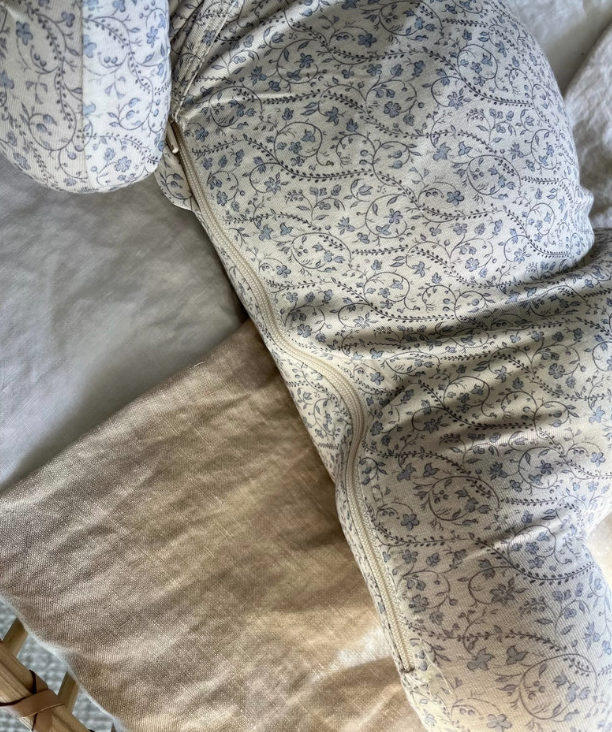 Little Threads Heirloom Vine Wrap Footie- Bluebell