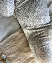 Little Threads Heirloom Vine Wrap Footie- Bluebell
