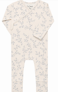 Little Threads Soft Blue Vine Wrap Footie