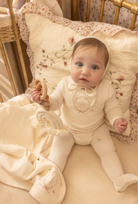 Bee & Dee Botanical Crest Layette Set - Cream Girls