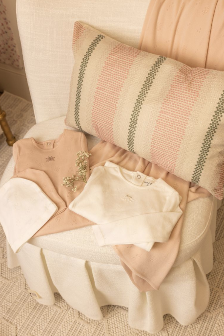 Bee & Dee Wings Pointelle Layette Set - Chalk White Girls