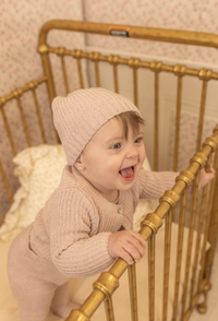 Bee & Dee Chenille Cardigan Overall Set - Tea Rose
